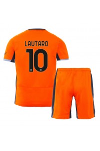 Inter Milan Lautaro Martinez #10 Babyklær Tredje Fotballdrakt til barn 2023-24 Korte ermer (+ Korte bukser)